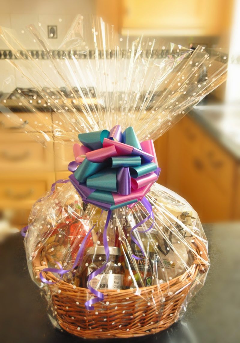 HOW TO GIFT WRAP A GIFT BASKET BY NEELAM MEETCHA