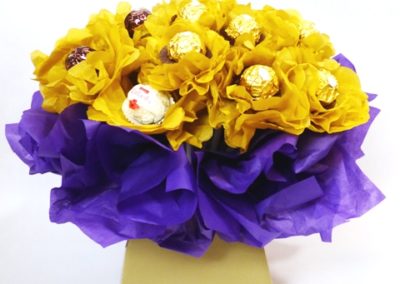 GOLD AND PURPLE CHOCOLATE BOUQUETS TO ORDER