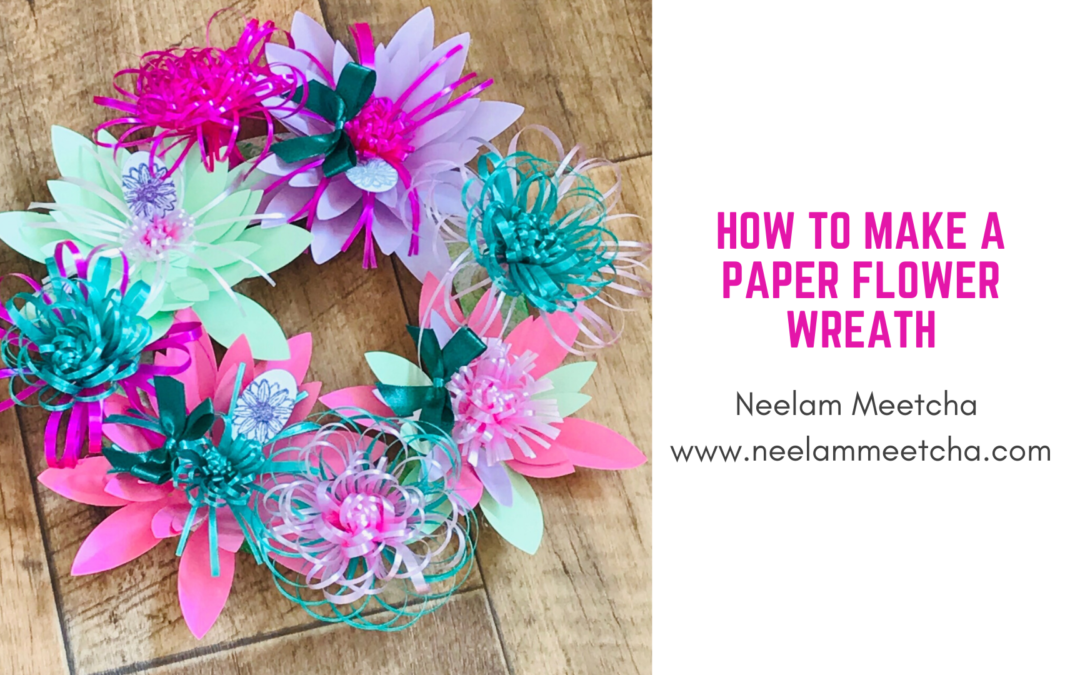 How To Make A Paper Flower Wreath Display